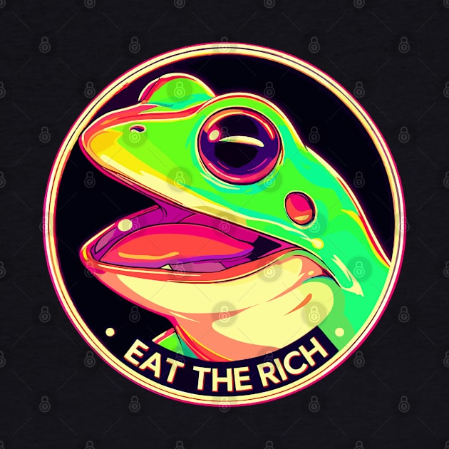 Eat the Rich Frog by TomFrontierArt